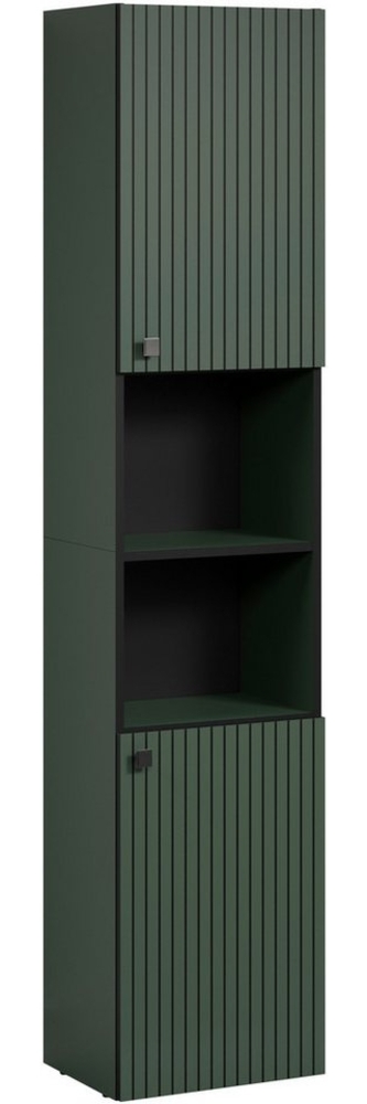 welltime Hochschrank Amrum (1-St) Breite 40cm, geräumiger Hochschrank Eiche Rillenoptik Badschrank Bild 1