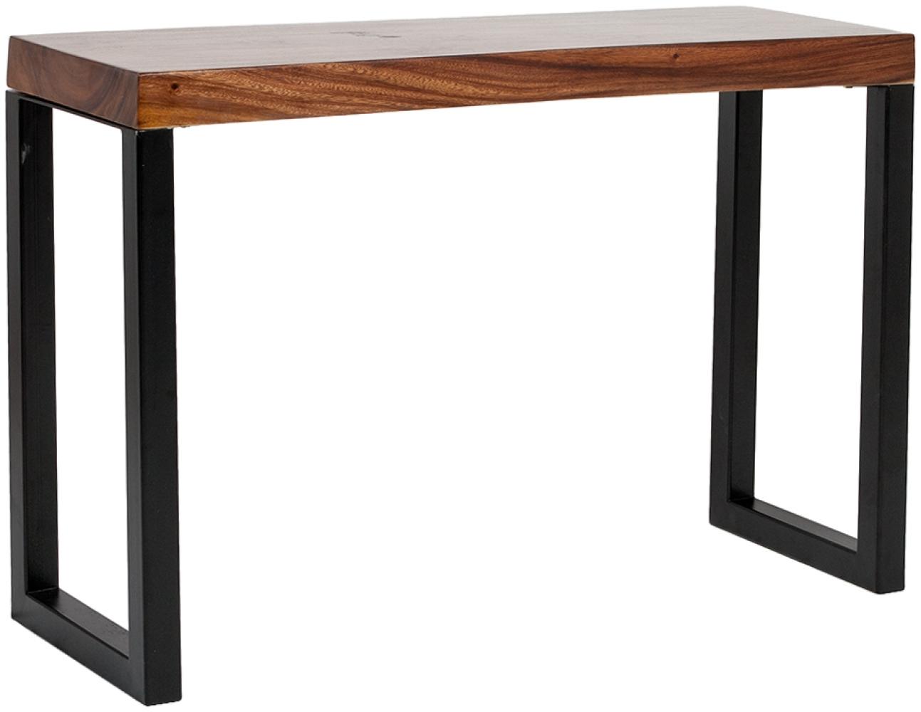 Suar Konsole AARON-METAL Natural ca. L120cm Konsolentisch Massivholz Baumkante Bild 1