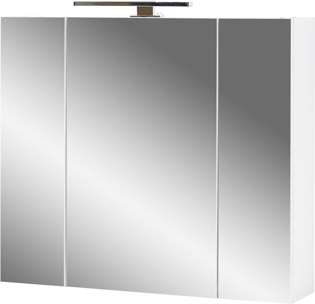 Spiegelschrank >M-391< (BxHxT: 76x71x23 cm) in weiss - 76x71x23cm (BxHxT) Bild 1