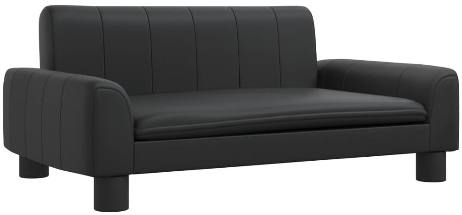 vidaXL Kindersofa Schwarz 70x45x30 cm Kunstleder 3196274 Bild 1