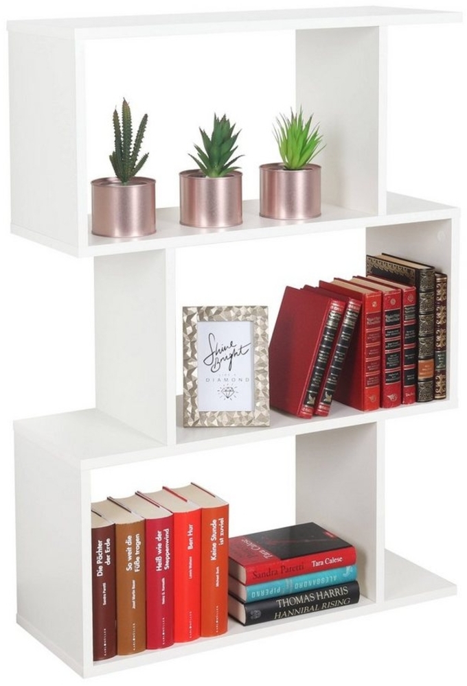 Standregal 97 x 70 x 25 cm weiß matt – Bücherregal Wandregal Wohnzimmer RICOO WM072-WM Bild 1