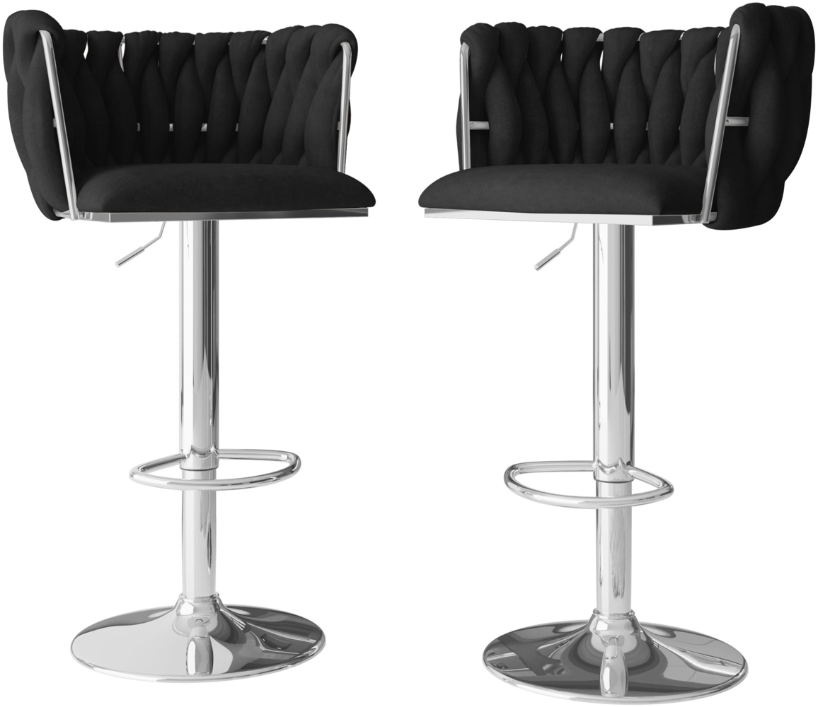 Barhocker Muz BS-1142/CM (Farbe: 77-Schwarz, Chrom) Bild 1