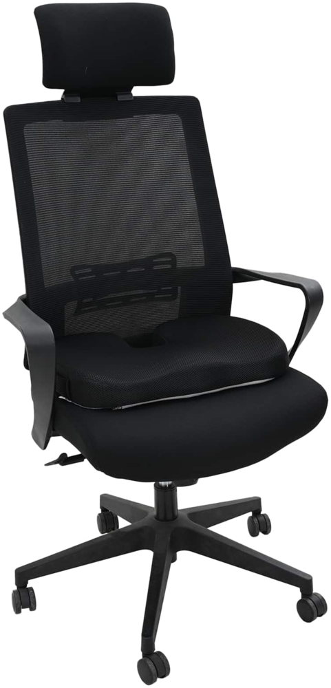 vidaXL Kopfkissen mit Kissen Schwarz 46 x 38 x 8 cm Netzgewebe 42012685 Bild 1