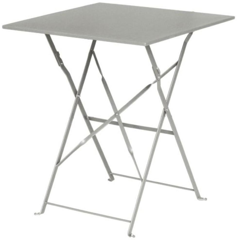 Bolero Viereckiger Klappbarer Terrassentisch Stahl Grau 60Cm Bild 1