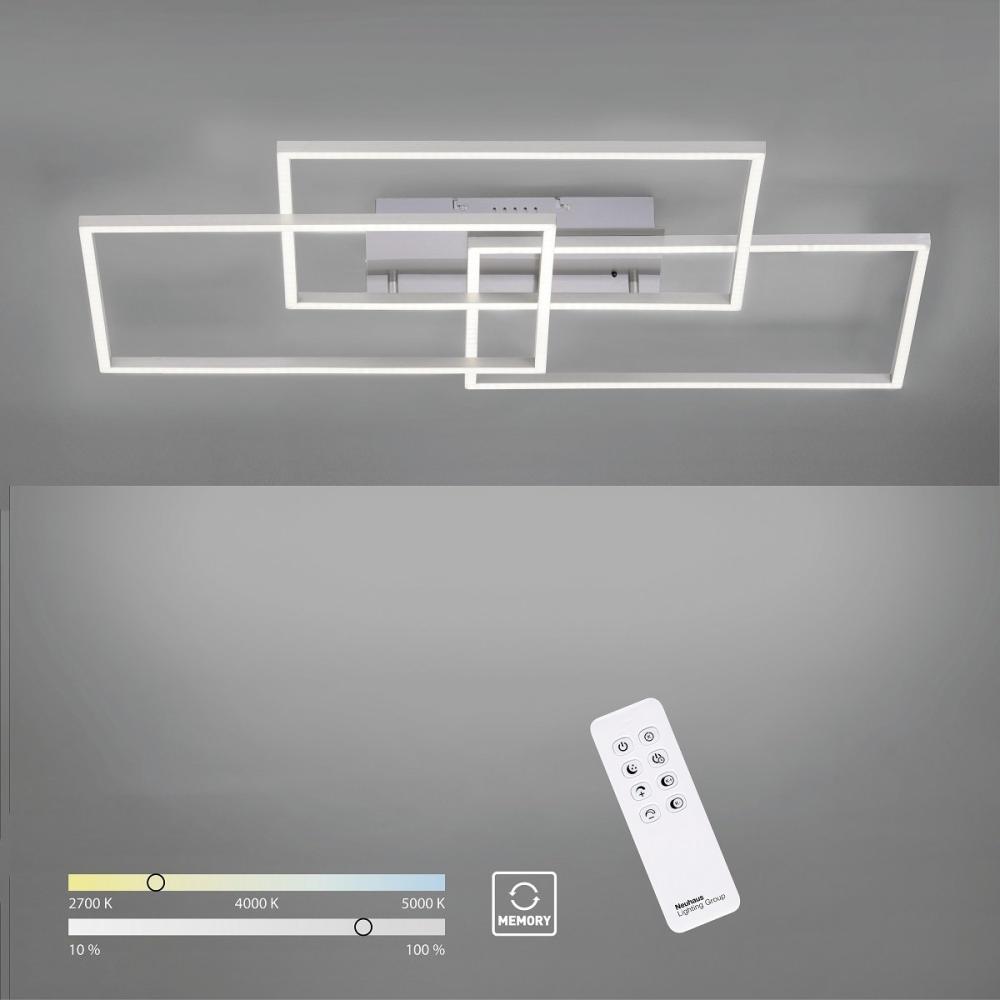 Leuchten Direkt 14150-55 LED Deckenleuchte Iven 82x50cm stahl CCT Bild 1