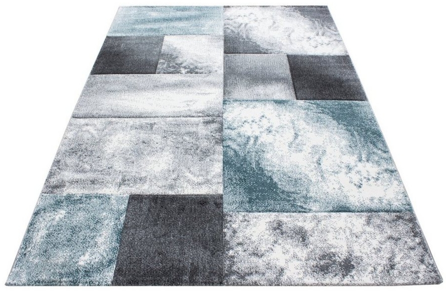 Homtex Teppich, 80 x 150 cm, Wunderschöne Kurzflor Teppich 13 mm, Moderner Designer Konturenschnitt Bild 1