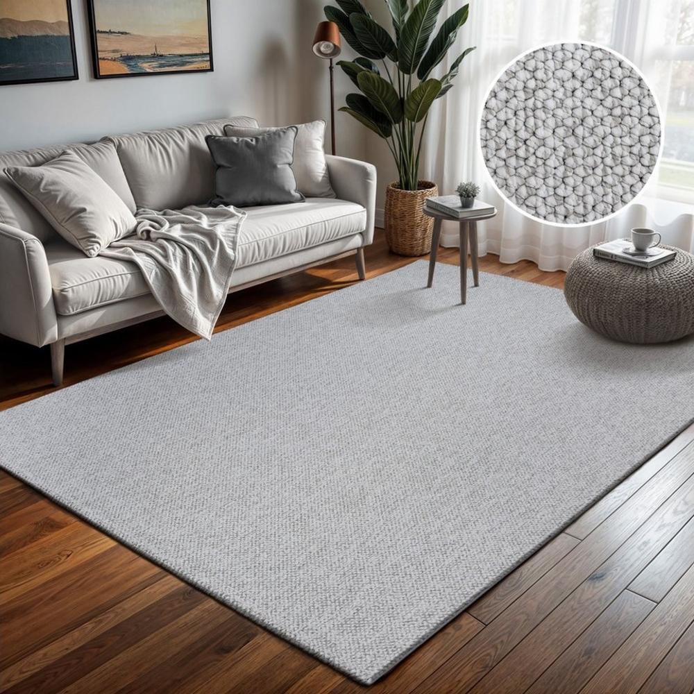 Sanat Teppich Lora Plus, auch als Läufer, rechteckig, Höhe: 5 mm, Kurzflor, uni, gekettelt, Wohnzimmer, Kinderzimmer Bild 1