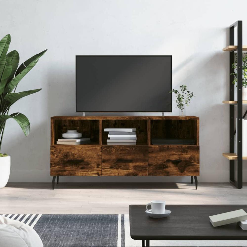 vidaXL TV-Schrank Räuchereiche 102x36x50 cm Holzwerkstoff 829057 Bild 1