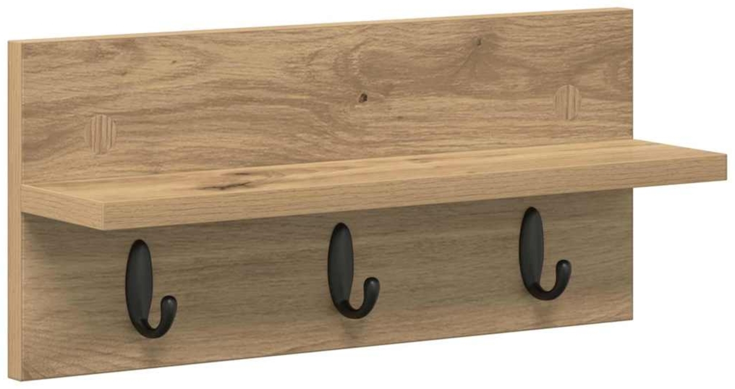 vidaXL Wandmontierter Kleiderständer Artisan-Eiche 40 x 10.5 x 18 cm 874386 Bild 1