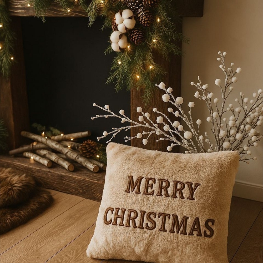 L'Essentiel Maison Dekokissen Weihnachtskissen -Modern, Weihnachtsdesign, Festlich, Der Hingucker für Ihr Sofa (43x43 cm) Bild 1