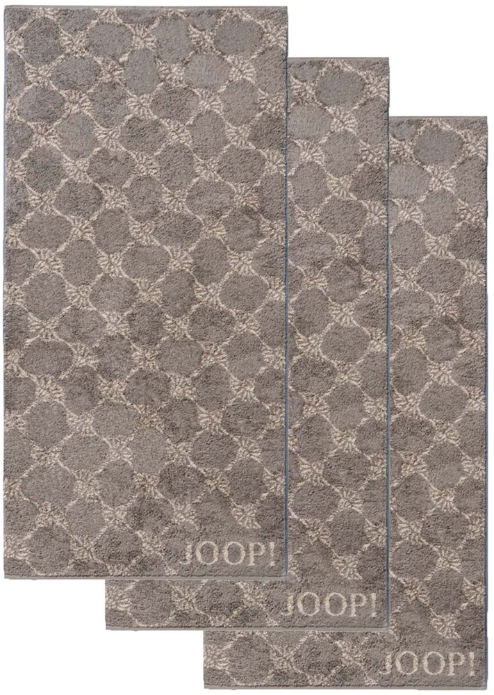 JOOP! Handtuch Classic / Infinity Kollektion, 3er Pack - Walkfrottier Braun Cornflower 50x100cm Bild 1