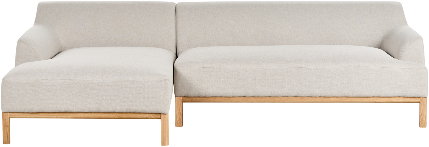 beliani 'SOSJO' Ecksofa, Stoff helles beige, Linksseitig, 251 x 132 x 74 cm Bild 1