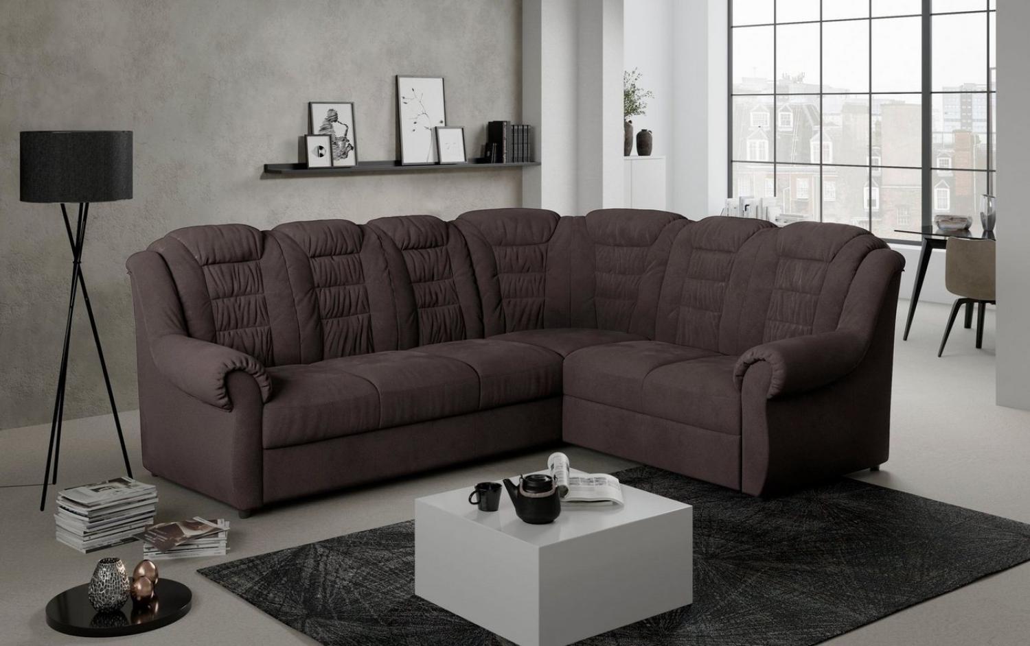 Home affaire Ecksofa Boston L-Form, Gemütliches Ecksofa mit hoher Rückenlehne in klassischem Design Bild 1