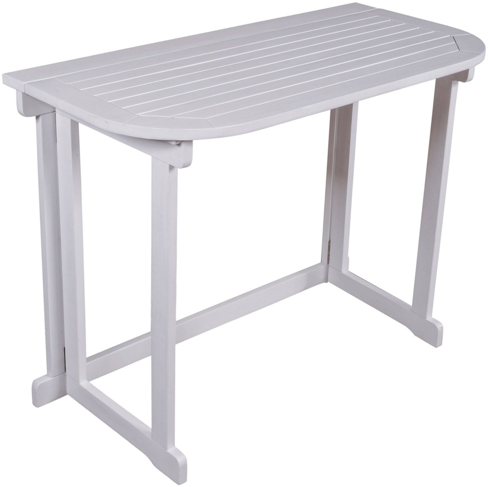 Gartentisch Klapptisch MANILA 100 x 50 cm white washed aus Eukalyptus Bild 1