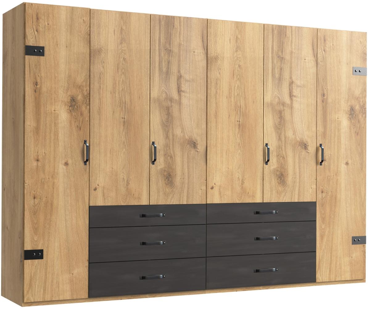 Kleiderschrank >Detroit< (BxHxT: 300x216x58 cm) in Plankeneiche Bild 1