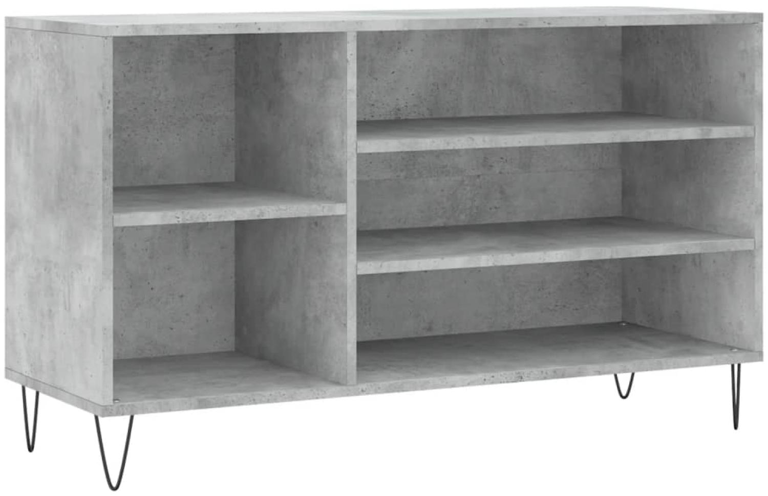 vidaXL Schuhregal Betongrau 102x36x60 cm Holzwerkstoff 831416 Bild 1