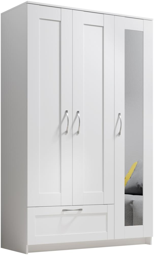 Kleiderschrank >Salias< in Weiß - 117 x 190 x 50 cm (BxHxT) Bild 1