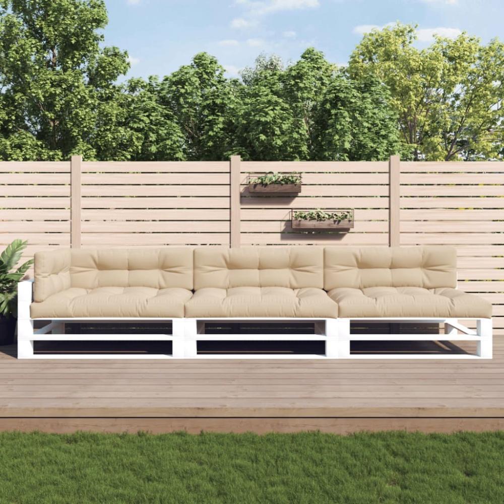 vidaXL Palettenkissen 7-tlg. Beige Stoff 3188911 Bild 1