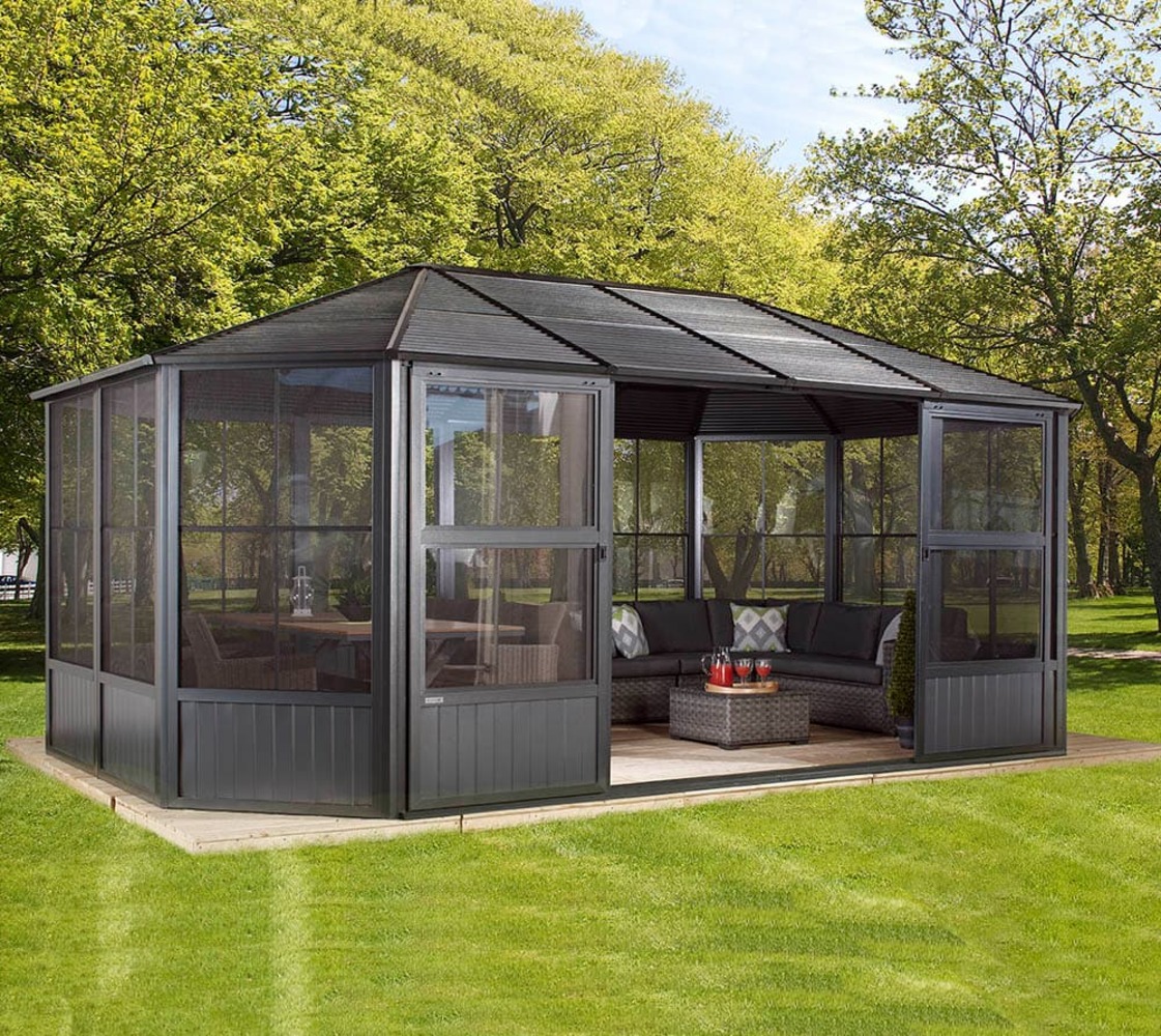 Sojag Aluminium Pavillon Wintergarten Charleston | Anthrazit | 384 x 594 x 281 cm Bild 1