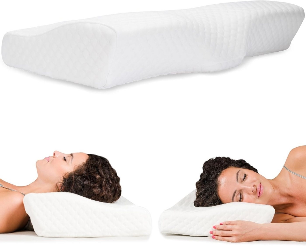 SURFOU Nackenstützkissen Nackenkissen Seitenschläferkissen Ergonomisches Kopfkissen, Füllung: Memory Foam Kissen 100% Polyester, Seitenschläfer, Rückenschläfer, Memory-Foam-Nackenstützkissen Kopfkissen Nackenschmerzen Bild 1