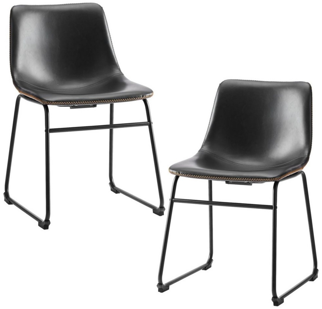 DUMOS Barhocker Barstuhl mit Sitzkissen Aus Pu-leder Und Metallbein BarStool mit lehne (2er Set), gepolstertes Leder,Stahlgestell,Sitzhöhe 40 cm, 66 cm, 74 cm Bild 1
