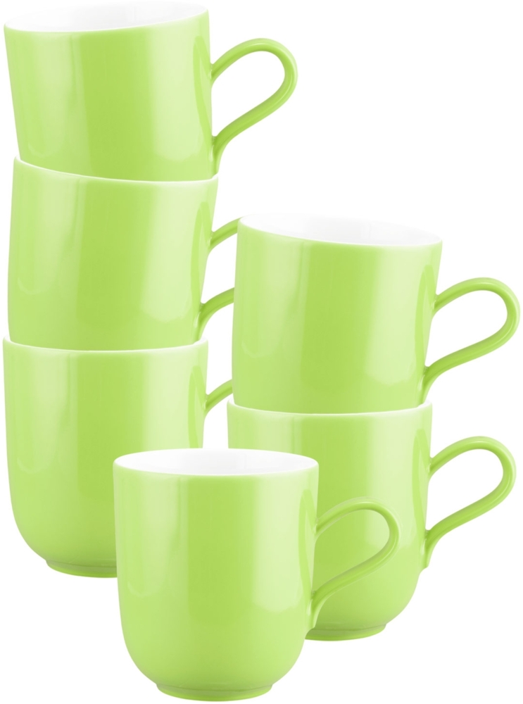 Seltmann Weiden Liberty Pure Colors Henkelbecher 400 ml 6er Set - Lime Green Bild 1