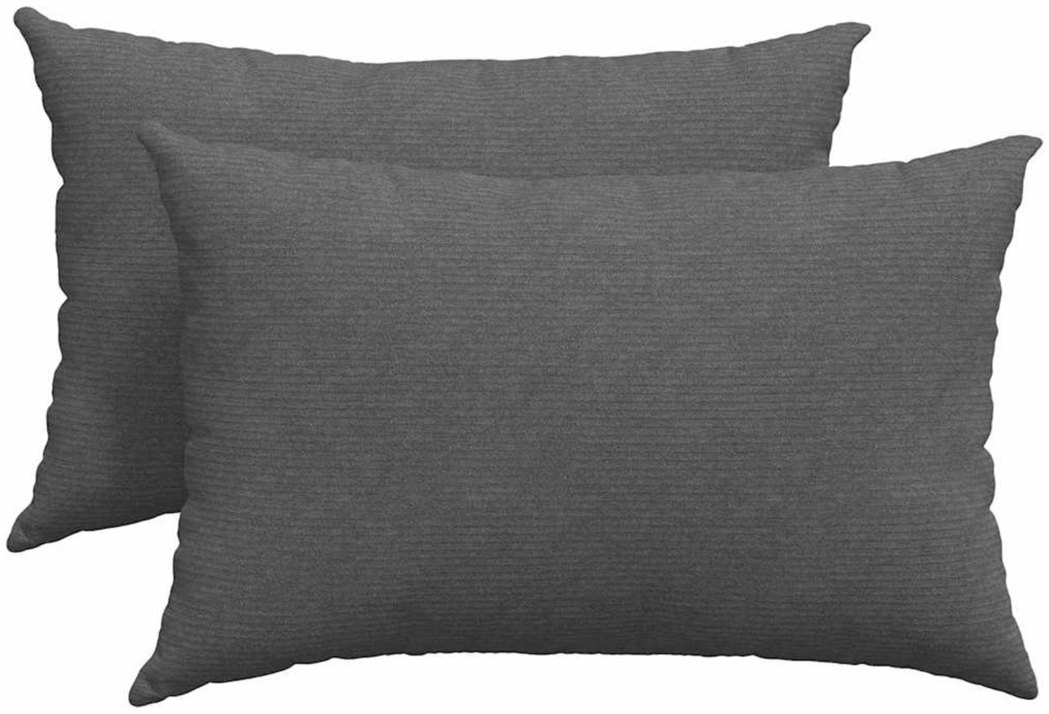 vidaXL Sofakissen 2 Stück Dunkelgrau 60 x 40 cm Cordstoff 42013689 Bild 1