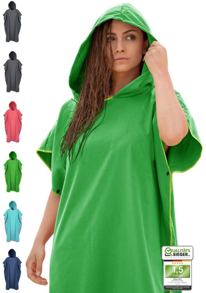 NirvanaShape Handtücher Handtuch-Poncho, Umziehhilfe & Handtuch zugleich Surf-Poncho, Quick-dry Funktion, Ideal auf Reisen zum Surfen, Strand Bild 1