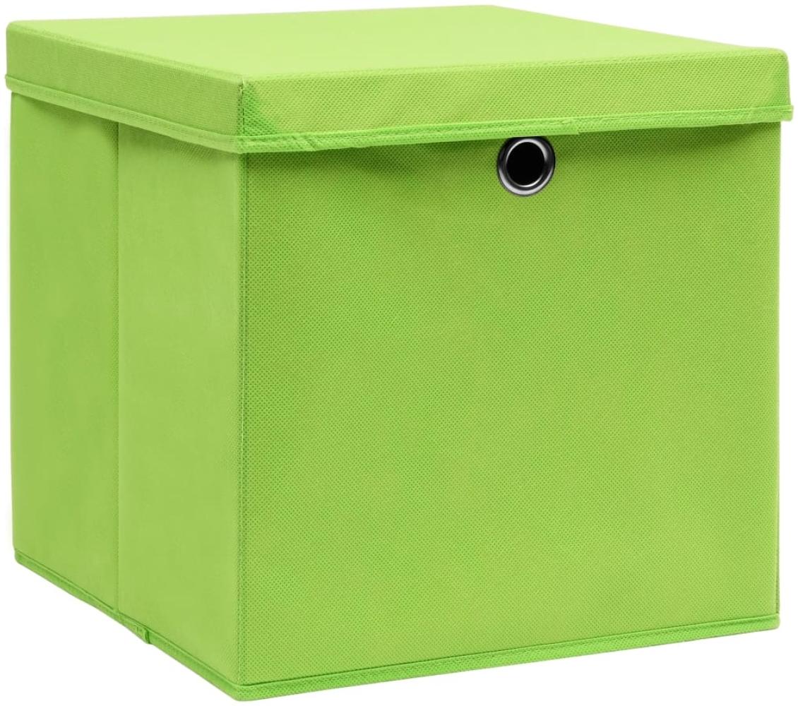 vidaXL Aufbewahrungsboxen mit Deckeln 10 Stk. Grün 32x32x32 cm Stoff 288372 Bild 1