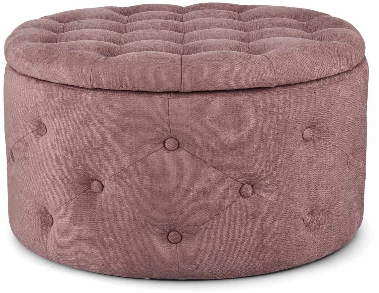 Pouf Ernestine aus Stoff, Altrosa, 70 x 70 x 40 cm Bild 1