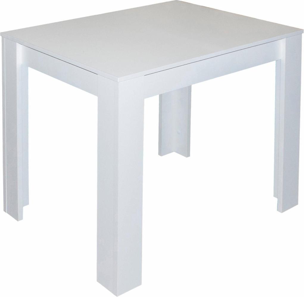 Esstisch Pit 0566 80x60 weiss matt B H T 80 x 75 x 60 cm Bild 1