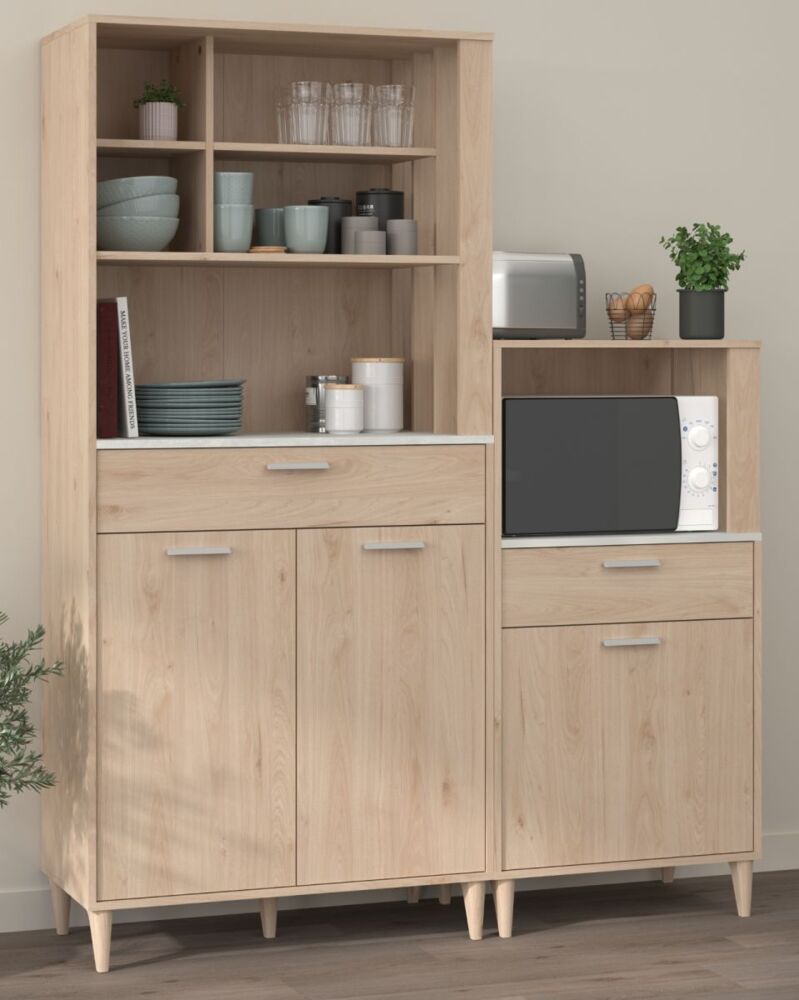 Parisot Küchenschrank Set 2-tlg. Gala in Eiche und grau Bild 1