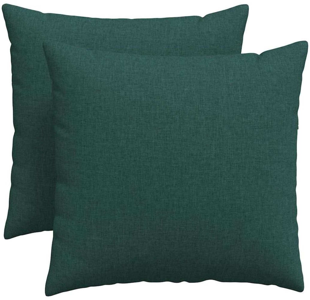 vidaXL Sofakissen 2 Stück Dunkelgrün 50 x 50 cm Stoff 42013959 Bild 1