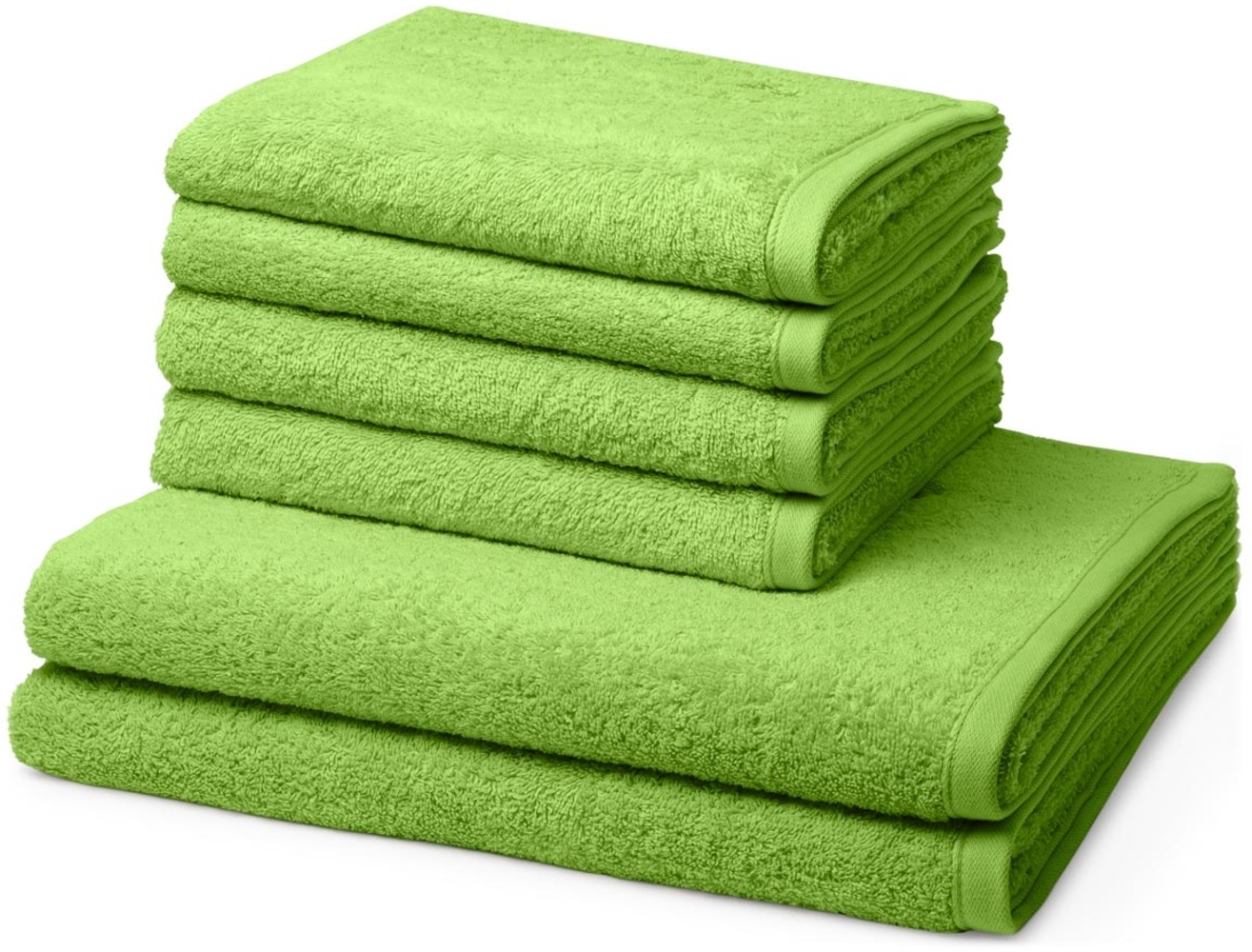 Ross Vita 6 tlg. Frottier-Set - 4 X Handtuch (50 X 100cm), 2 X Duschtuch (70 X 140cm) - 520 g/m2 - Kiwi Bild 1