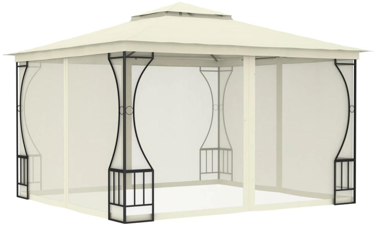 vidaXL Pavillon mit Netz 300x300x265 cm Creme 48595 Bild 1