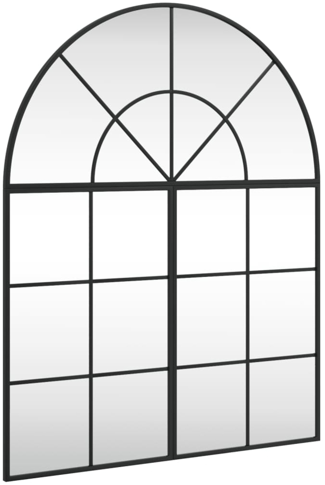 vidaXL Wandspiegel Schwarz 80x100cm Gewölbt Eisen 3200632 Bild 1