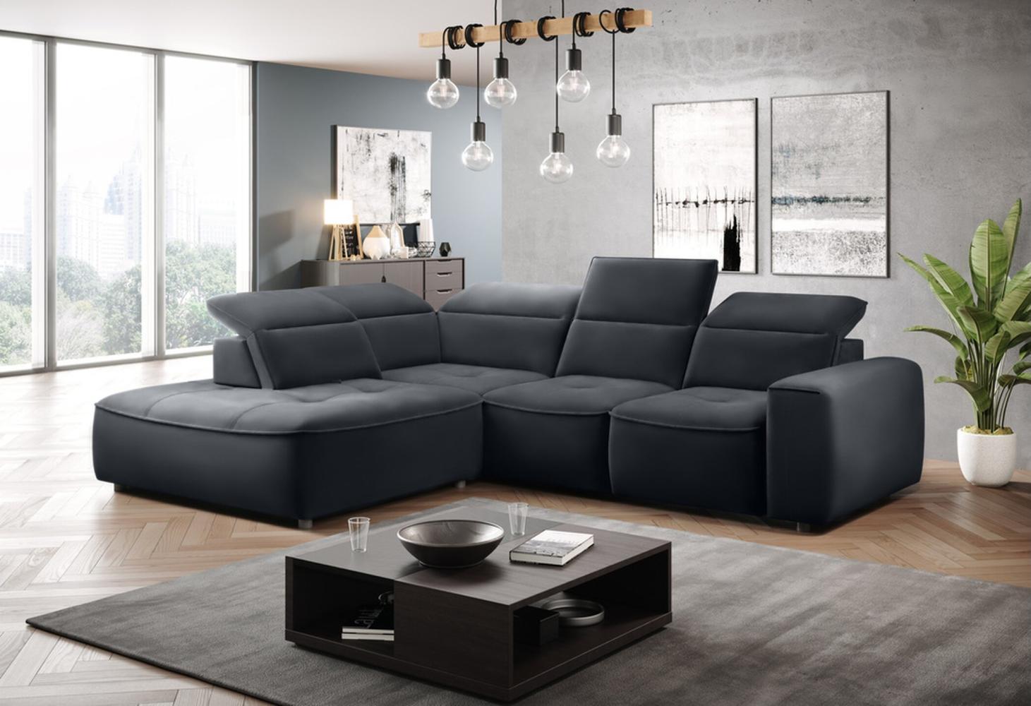 Stylefy Colton L Ecksofa Kunstleder MADRYT Grau Links Bild 1