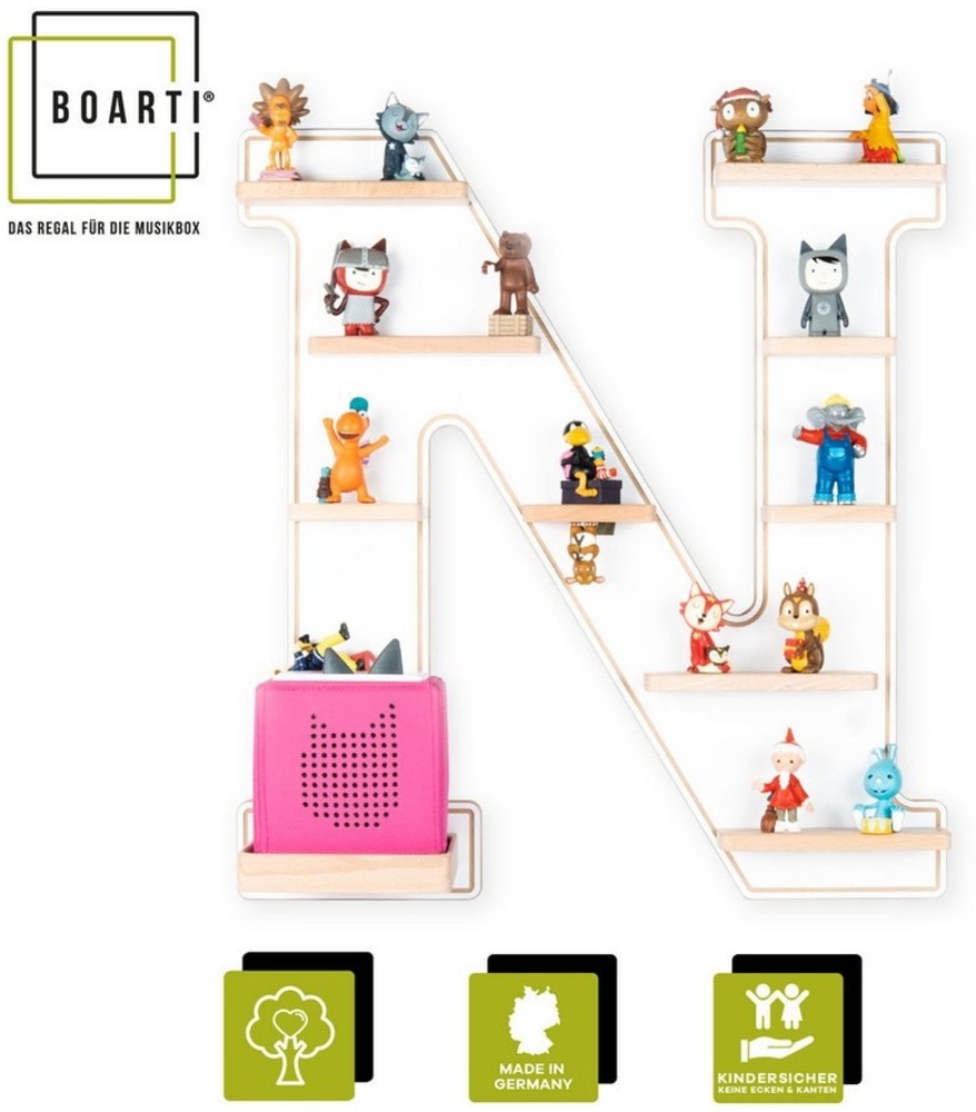 Boarti Tonie Regal Buchstabe „N“, weiß Bild 1