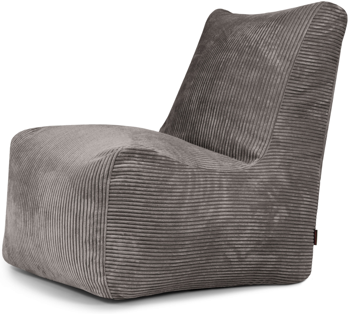 Sitzsack ‘Seat‘, Bezugstoff - Waves, 100% Polyester, Drak Grey, 85x105x80 cm cm. Bild 1