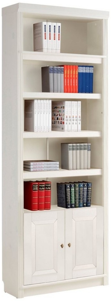 Home affaire Bücherregal Soeren, aus massiver Kiefer, Höhe 220 cm, mit 2 Holztüren, viel Stauraum Bild 1