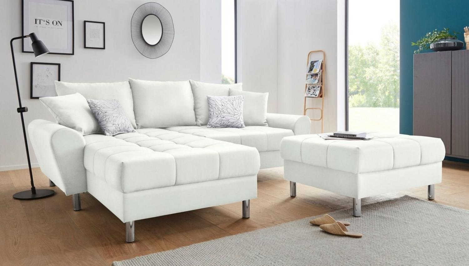 COLLECTION AB Ecksofa Rada L-Form, inklusive Hocker, Bettfunktion und Federkern Bild 1