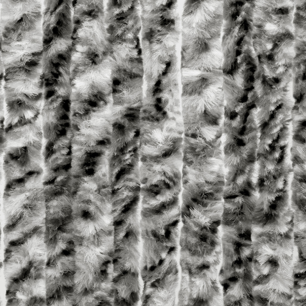 Moritz Flauschvorhang aus Chenille 90 x 220 cm dunkelgrau grau meliert Türvorhang als Fliegenschutz Insektenschutz für Camping Wohnwagen Bild 1