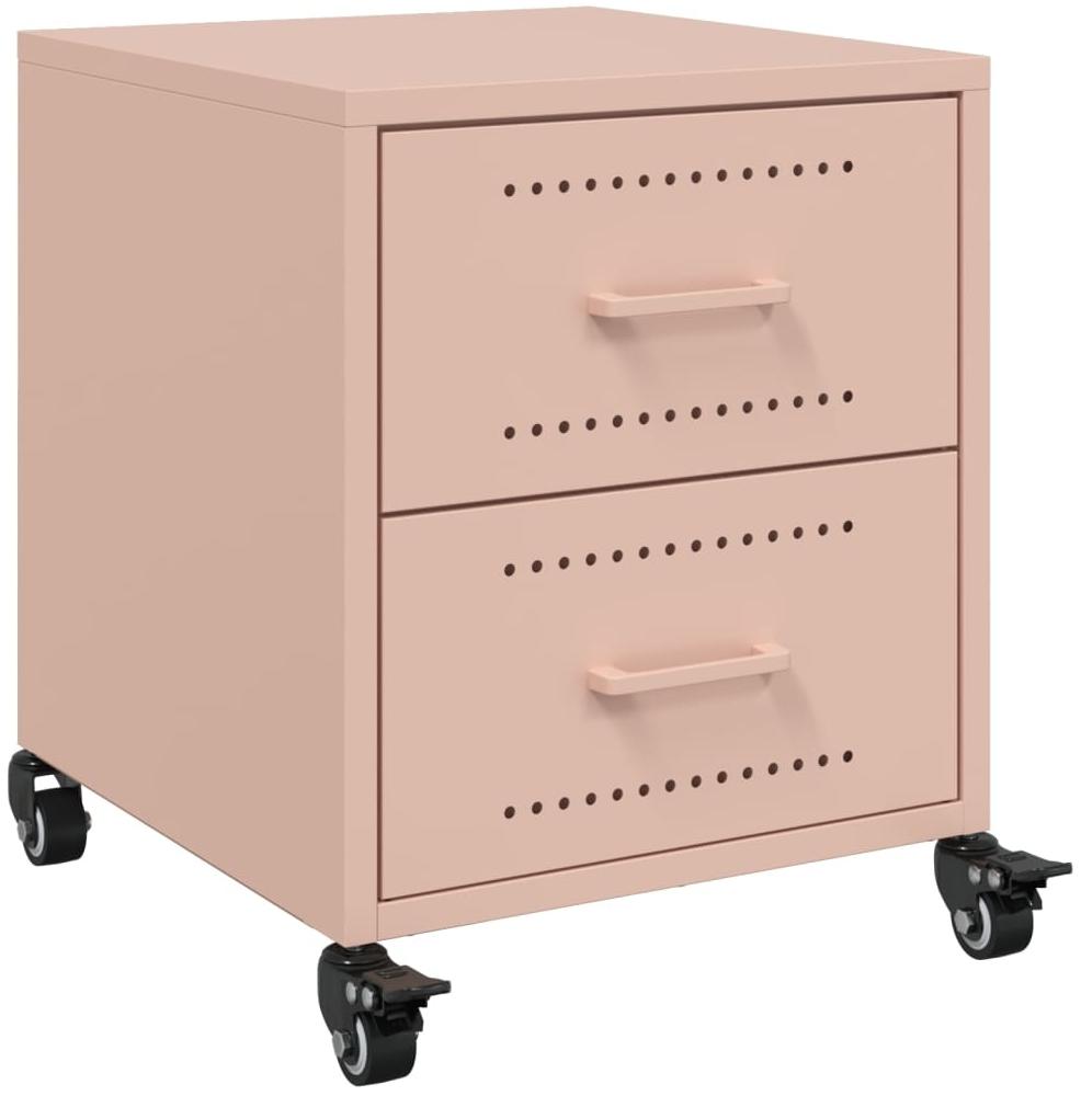 vidaXL Nachttisch Rosa 36x39x43,5 cm Stahl 846628 Bild 1