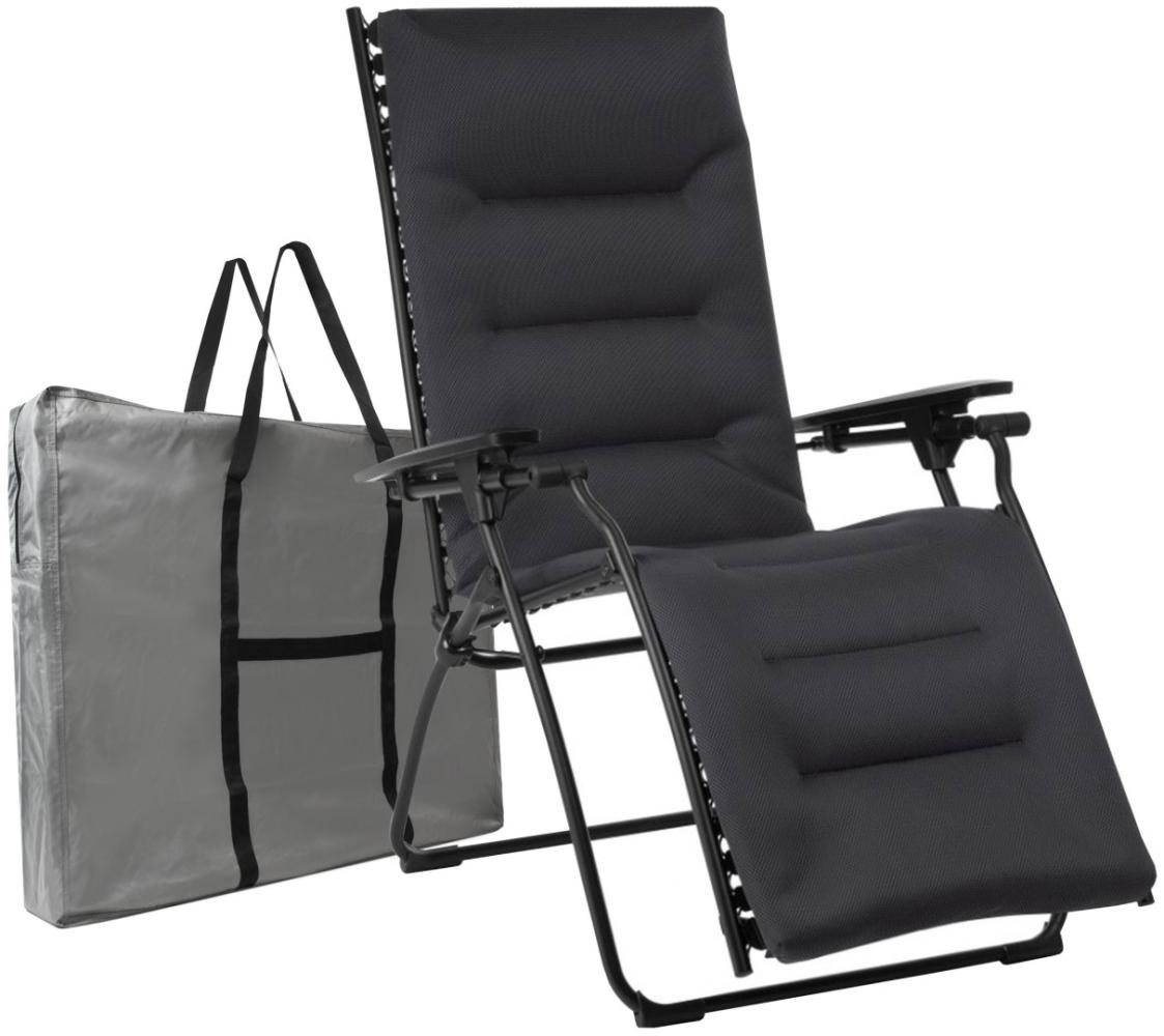 Lafuma Liegestuhl Relaxliege Evolution Aircomfort acier mit Aufbewahrungstasche Bild 1