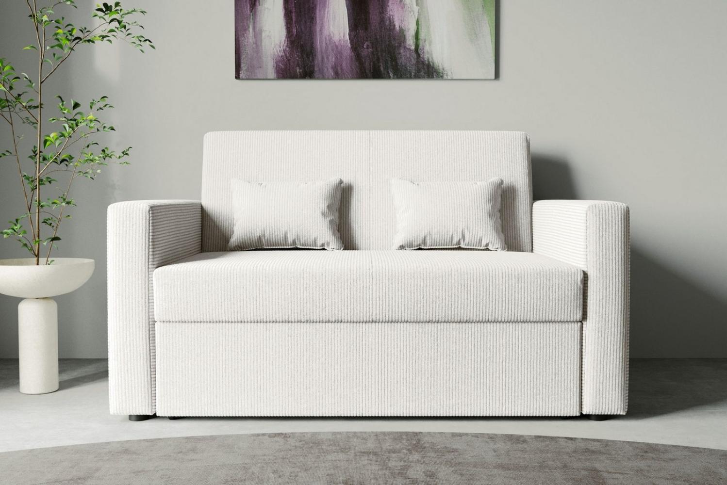 INOSIGN Schlafsofa Ravena, Breite 146 cm, mit Bettfunktion, kompaktes 2-Sitzer Sofa, Webstoff, Cord Bild 1