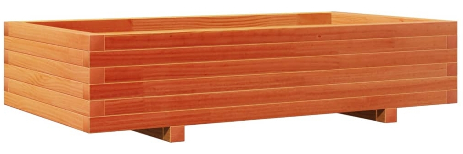 vidaXL Pflanzkübel Wachsbraun 110x60x26,5 cm Massivholz Kiefer 847350 Bild 1