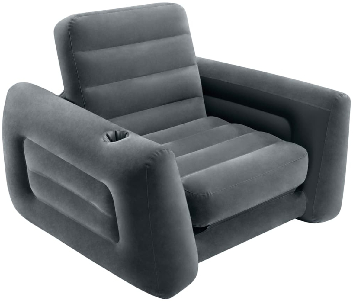 Intex Aufblasbarer Sessel Ausziehbar 117x224x66 cm Dunkelgrau 3202940 Bild 1