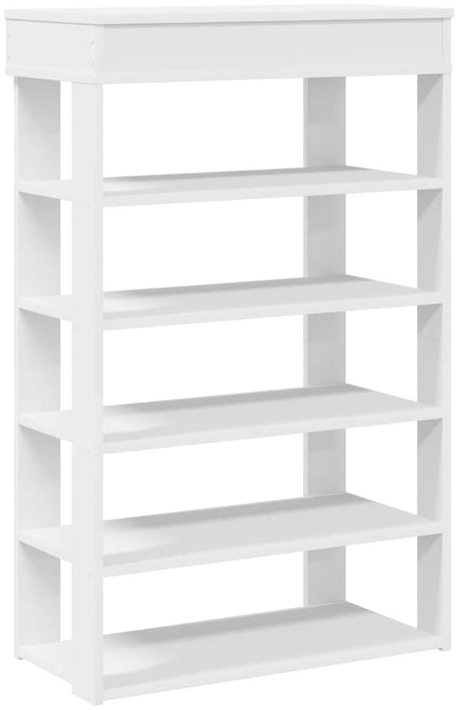 vidaXL Schuhregal Weiß 60x30x98 cm Holzwerkstoff 859923 Bild 1