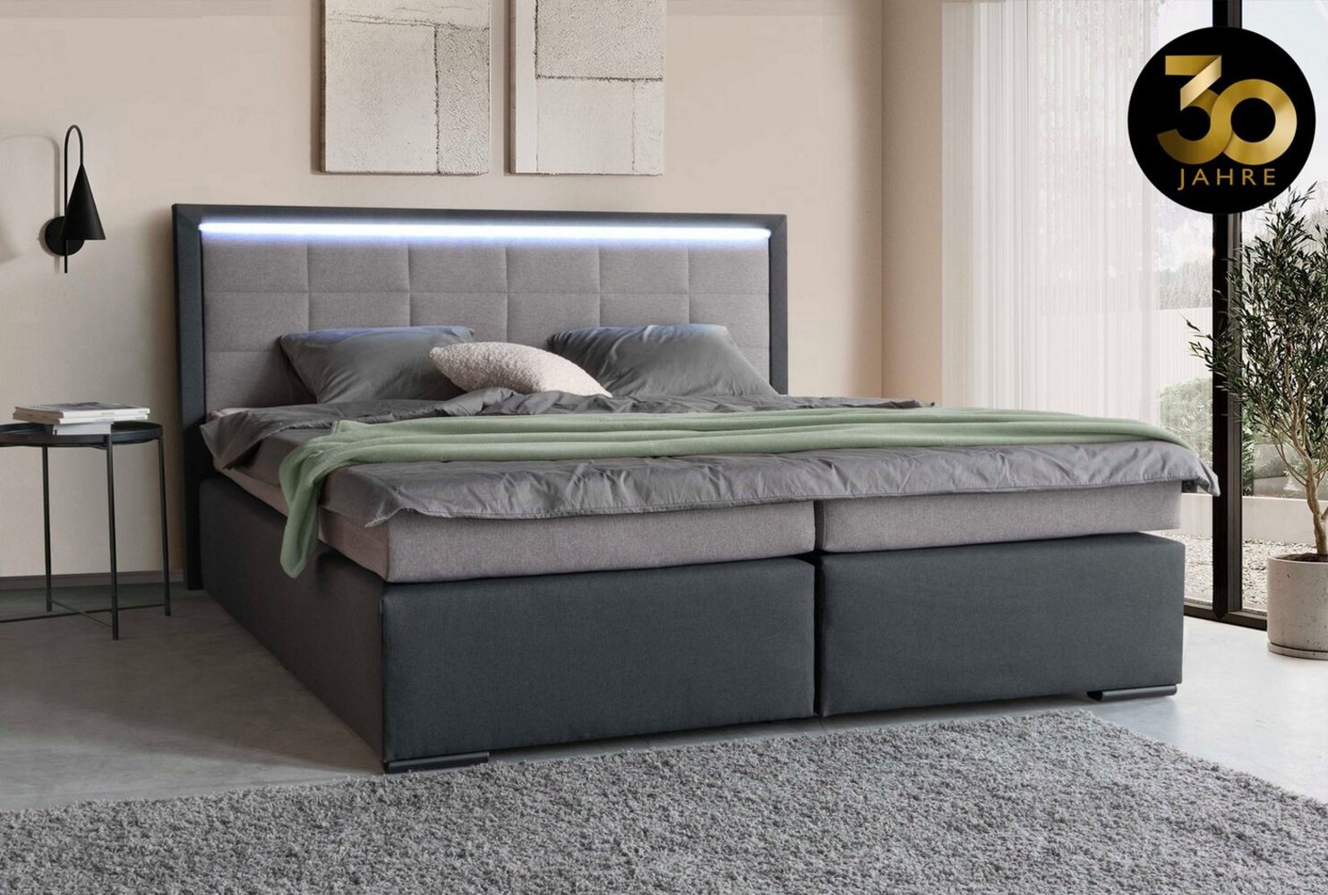 COLLECTION AB Boxspringbett 30 Jahre Jubiläums-Modell Athena, in H2,H3 & H4, inkl. LED-Leiste Bild 1