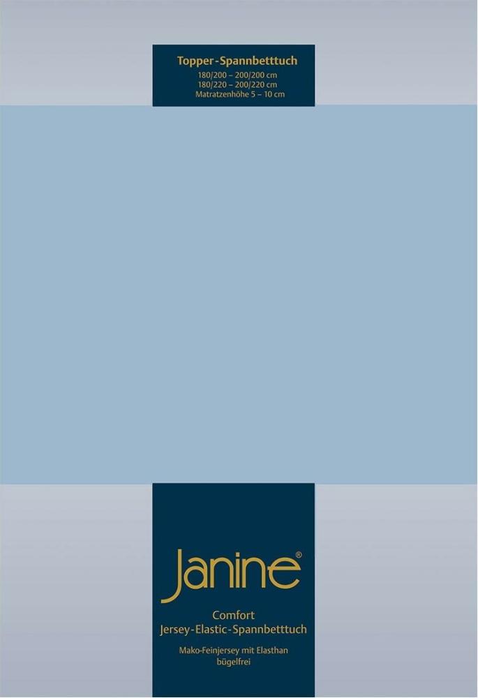 Janine Topper Comfort Jersey Spannbetttuch|90x190 cm - 100x220 cm| perlblau Bild 1